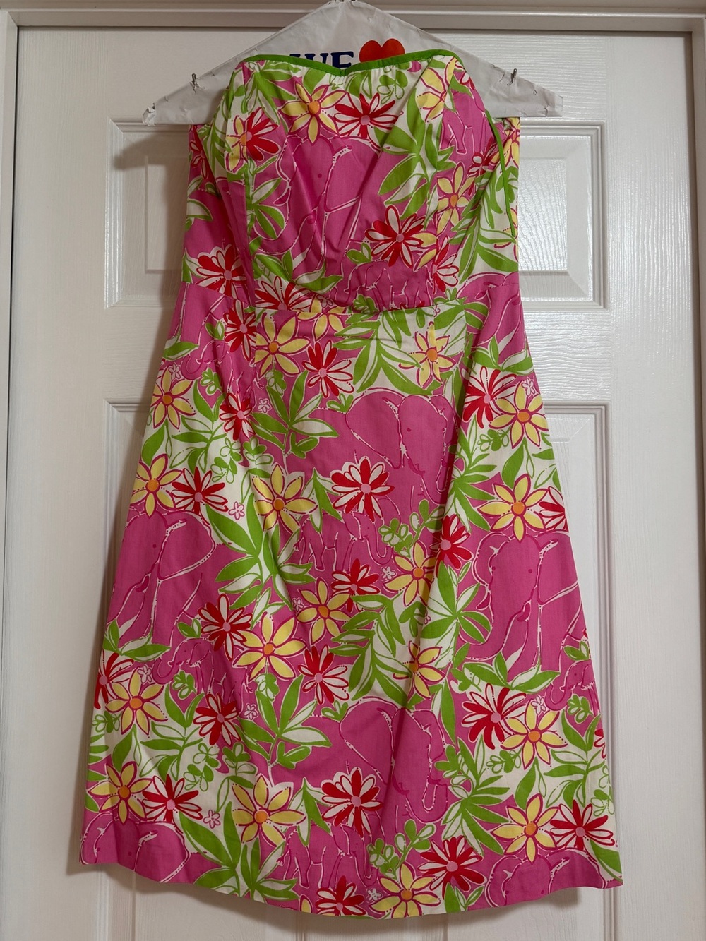 Lilly Pulitzer Pink Floral Strapless Sundress